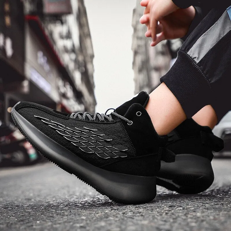 High-cut luminous men's casual shoes breathable basketball running shoes cushioning anti-skid Zapatos Hombre Sapatos sneakers