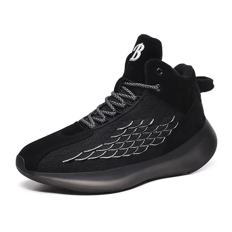 High-cut luminous men's casual shoes breathable basketball running shoes cushioning anti-skid Zapatos Hombre Sapatos sneakers