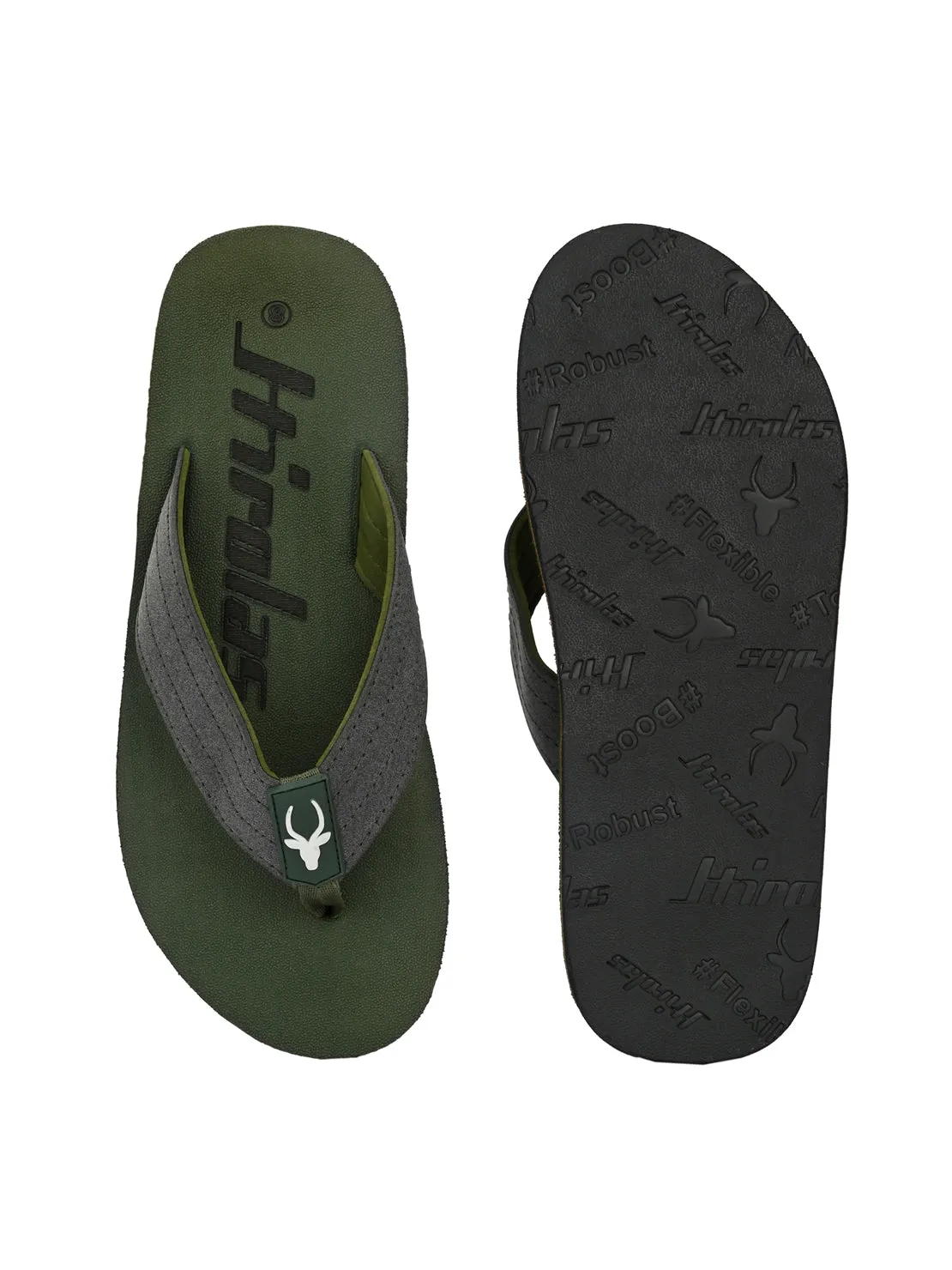 Hirolas® Men's |Comfortable Ligh-Weight Slippers/ Flip-Flops HROFF33GRN