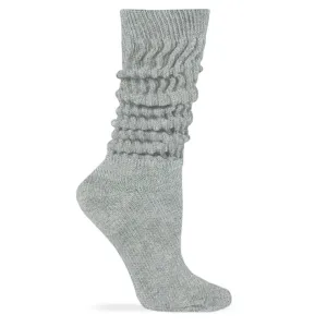 Jefferies Socks Slouch Scrunch Cotton Grey Socks 1 Pair