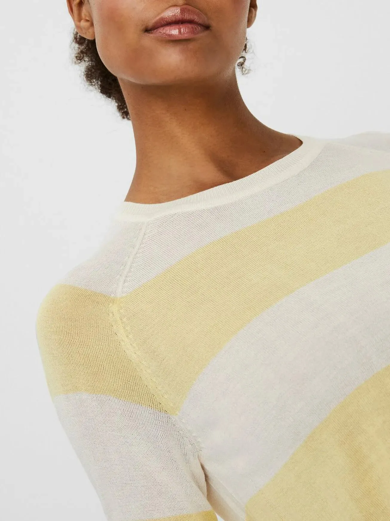Jersey Lina a rayas de cuello redondo
