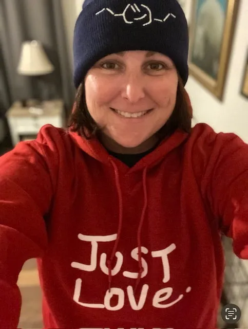 JUST LOVE hoodie - ANTIQUE CHERRY RED