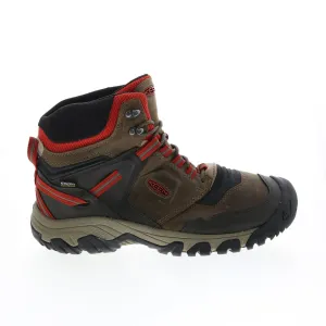 Keen Ridge Flex Waterproof 1025416 Mens Brown Wide Leather Lace Up Hiking Boots