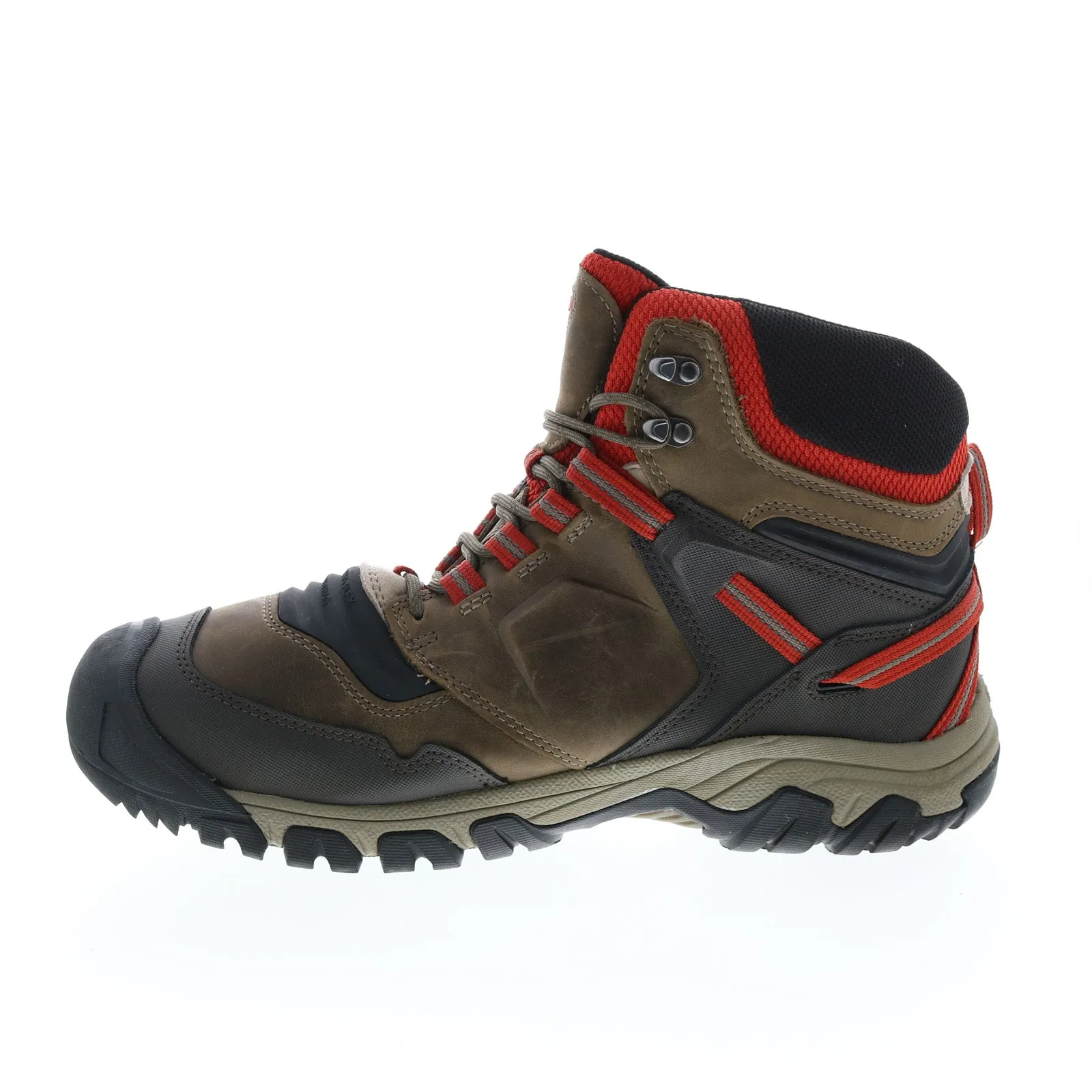 Keen Ridge Flex Waterproof 1025416 Mens Brown Wide Leather Lace Up Hiking Boots