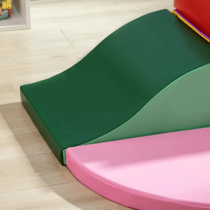 Large 6 Piece Montessori Climb, Crawl & Slide Soft Play Equipment | Bright Colours | 12m 