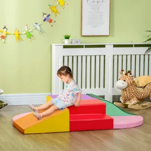Large 6 Piece Montessori Climb, Crawl & Slide Soft Play Equipment | Bright Colours | 12m 