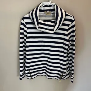 Like New Sail to Sable Nautical navy blue/white sweater/sweatshirt