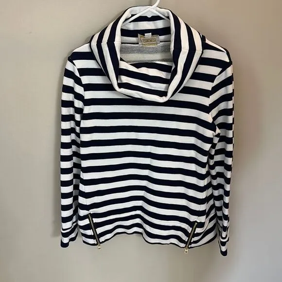 Like New Sail to Sable Nautical navy blue/white sweater/sweatshirt