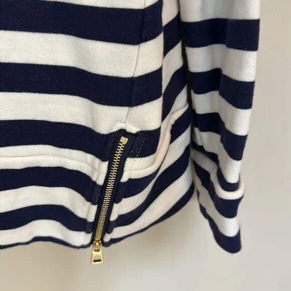 Like New Sail to Sable Nautical navy blue/white sweater/sweatshirt