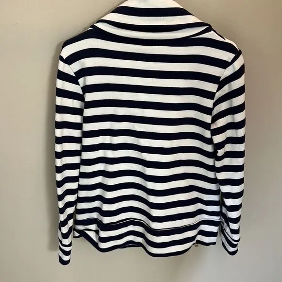 Like New Sail to Sable Nautical navy blue/white sweater/sweatshirt