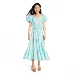 LoveShackFancy For TRGT Women's Estelle Puff Sleeve Dress