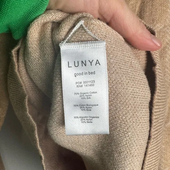 Lunya Cozy Cotton Silk Pullover in Tranquil Tan XS