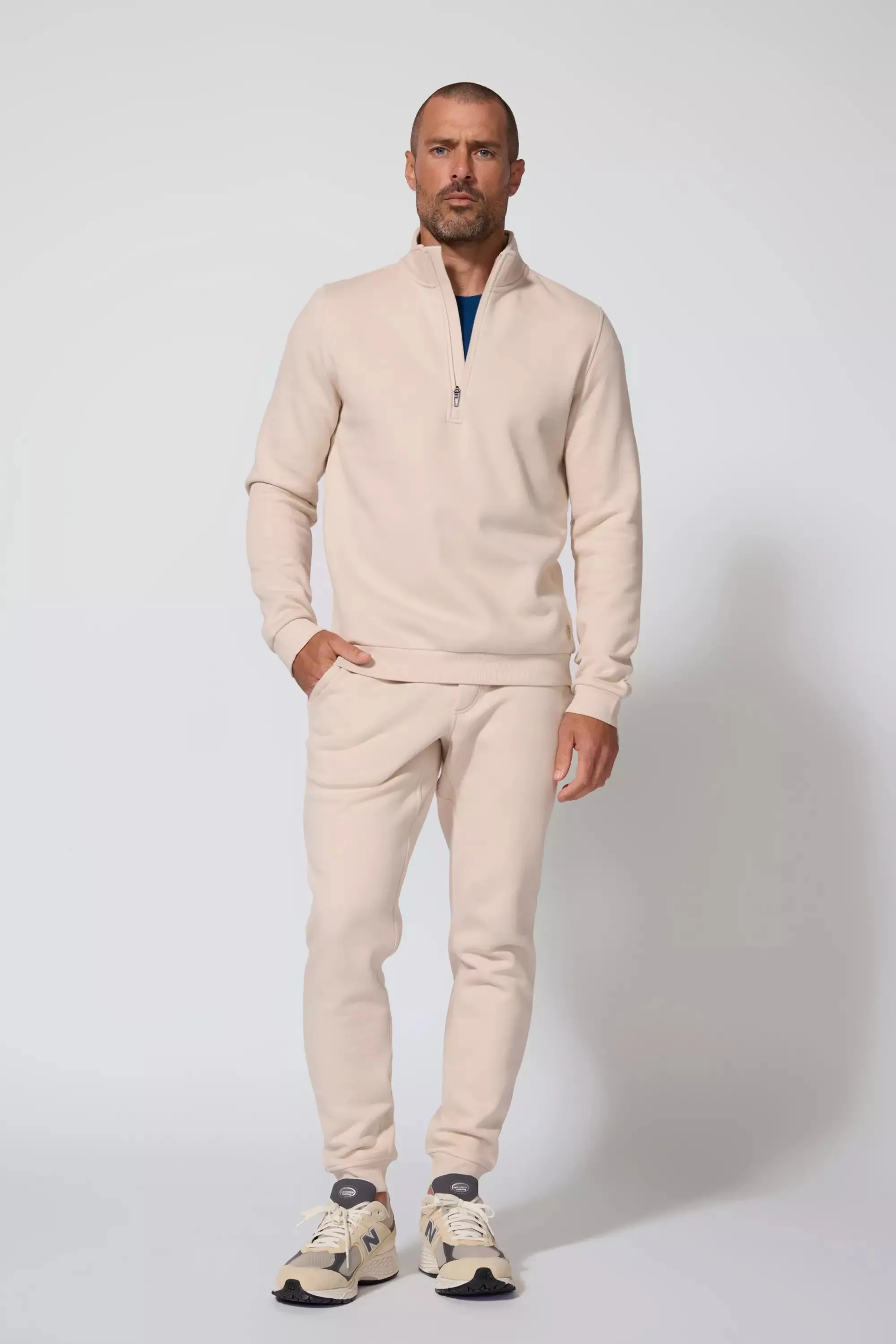 Men's Luxefleece 1/4 Zip  - Stone