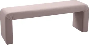 Minimalist Pink Velvet Bench