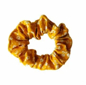 Mustard Floral Scrunchie