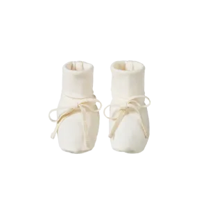Nature Baby Cotton Booties - Natural