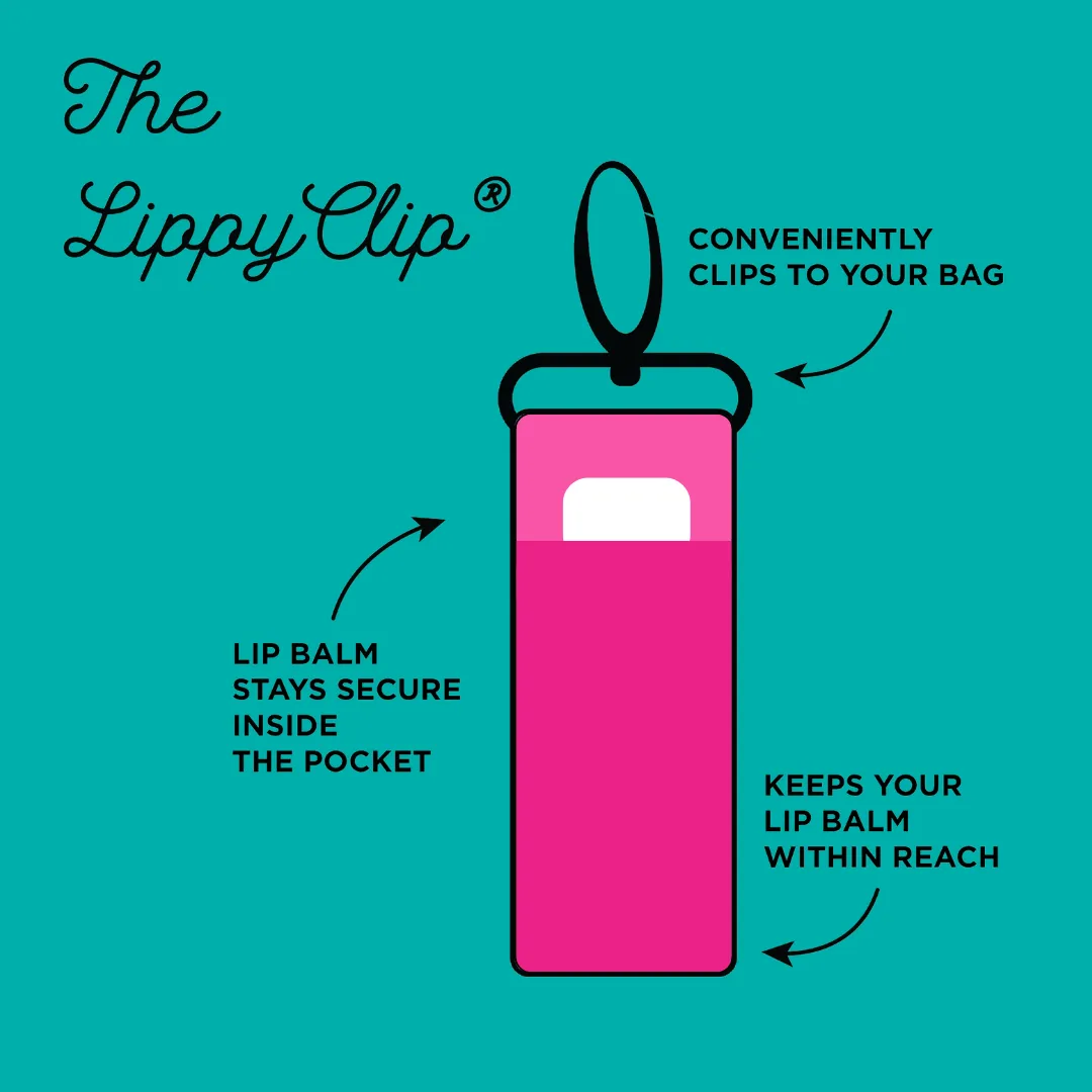 Navy Floral LippyClip® Lip Balm Holder