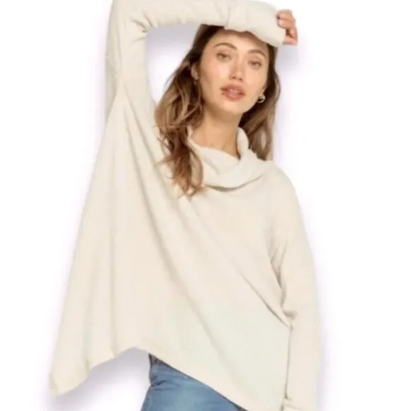 NEW Free People Juicy Long Sleeve Waffle Knit Thermal Top new with tag size S