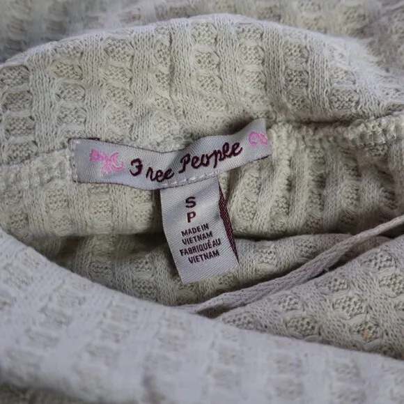 NEW Free People Juicy Long Sleeve Waffle Knit Thermal Top new with tag size S