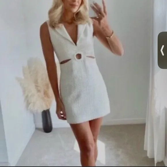 NWT Zara tweed cutout dress size medium Blogger Favorite