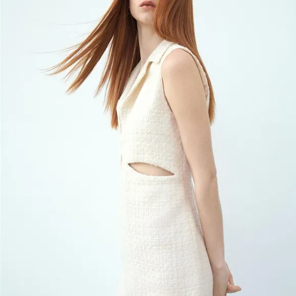 NWT Zara tweed cutout dress size medium Blogger Favorite