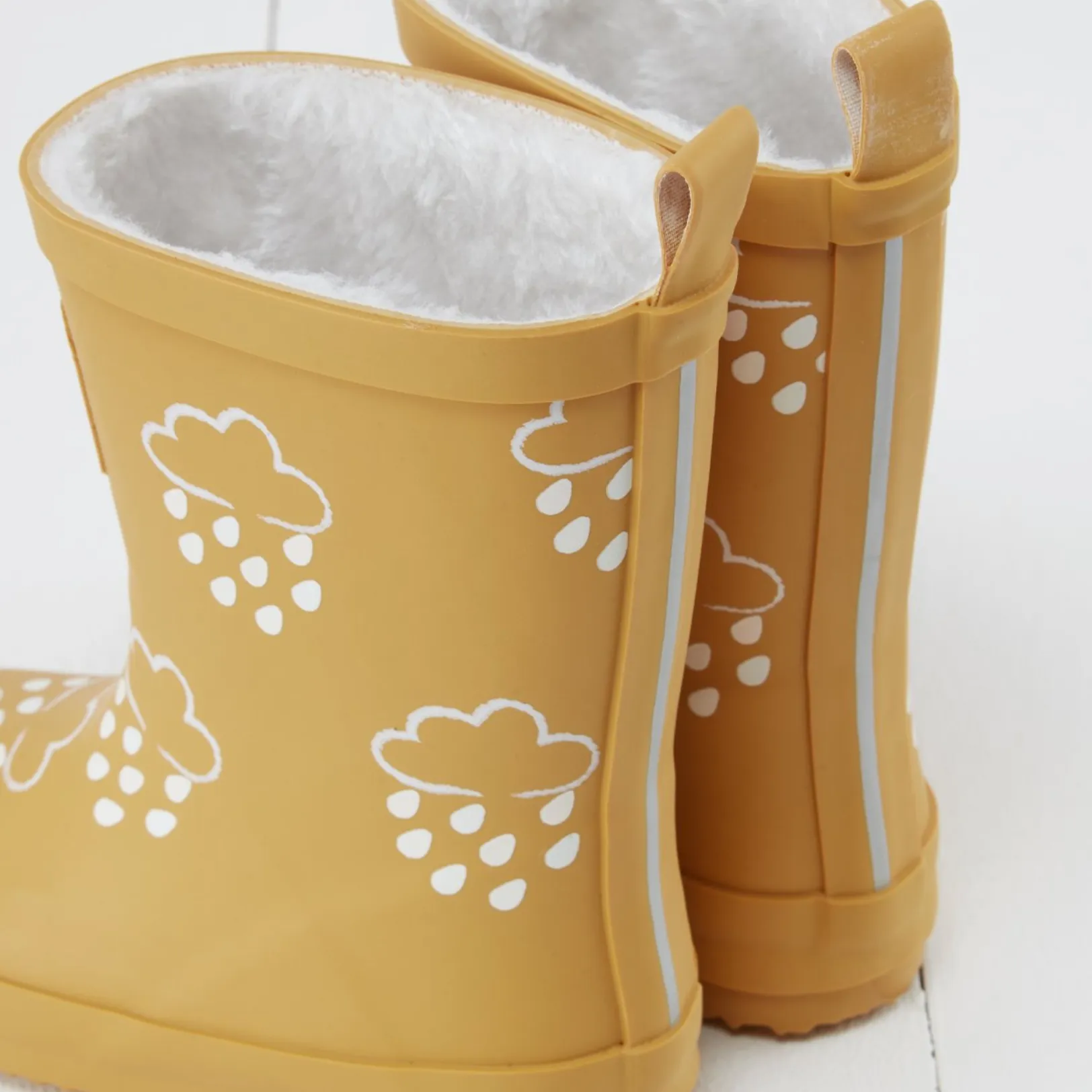 Ochre Colour-Changing Kids Wellies