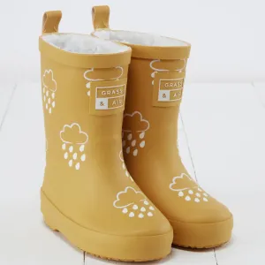 Ochre Colour-Changing Kids Wellies