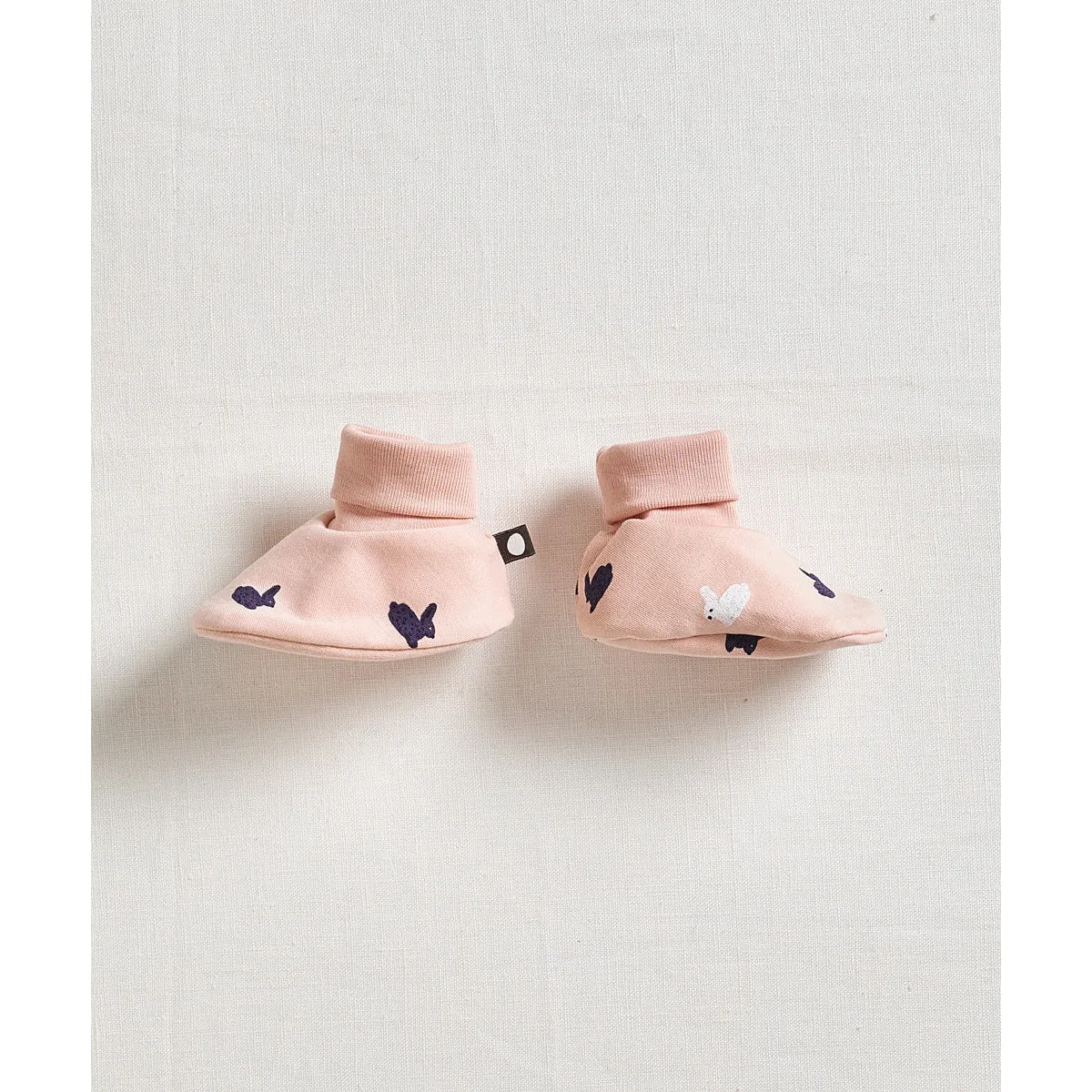 Oeuf Booties Silver Peony/Bunny