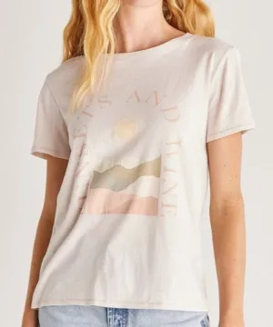 Organic easy sunsets & wine tee in pumice