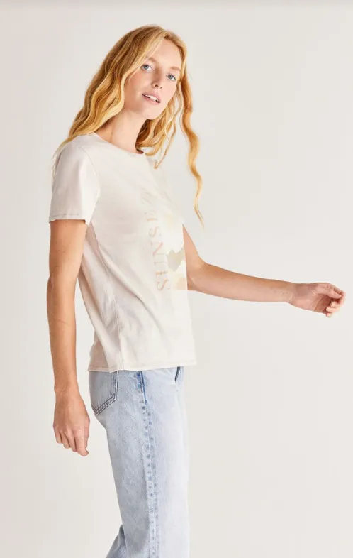 Organic easy sunsets & wine tee in pumice