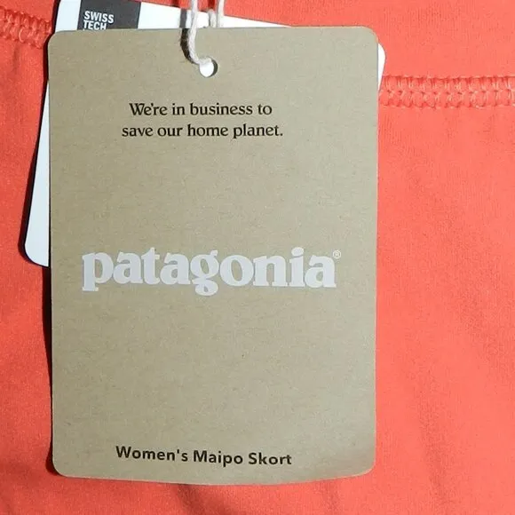 Patagonia Women's Maipo Skort pull-on Pimento Red 🆕📦🏃💨⚡