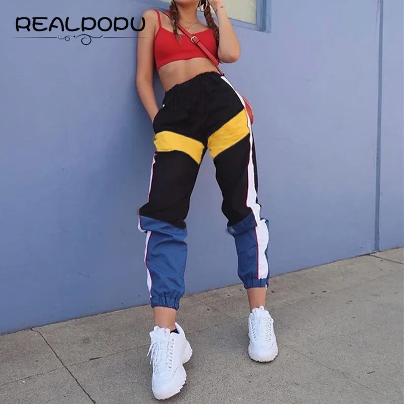 Patchwork Long Harem Pants