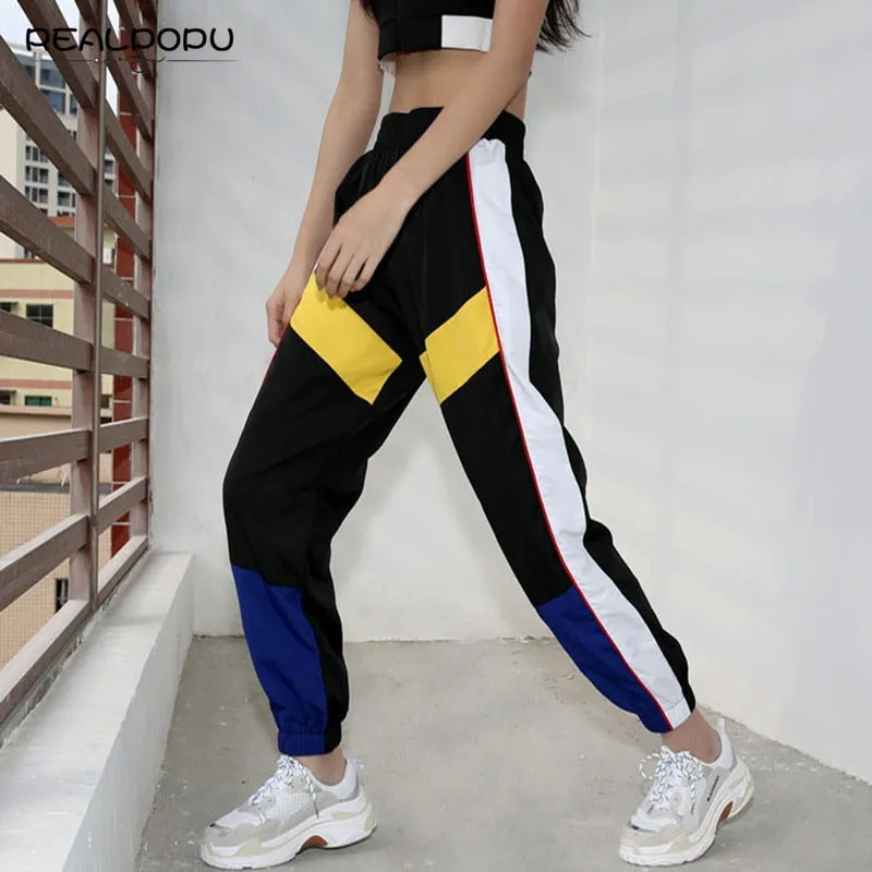 Patchwork Long Harem Pants