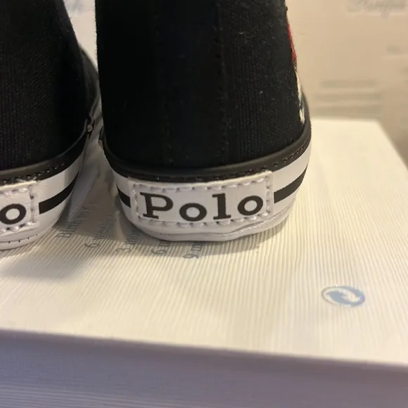 Polo Ralph Lauren Hamptyn USA Basketball Bear baby booties 3-6 mo shoes sz 2
