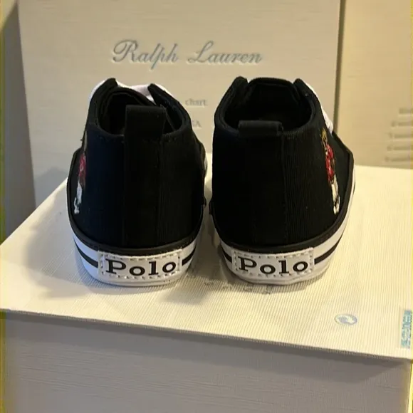 Polo Ralph Lauren Hamptyn USA Basketball Bear baby booties 3-6 mo shoes sz 2