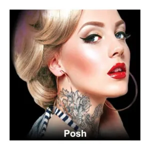 Posh Neck Temporary Tattoo