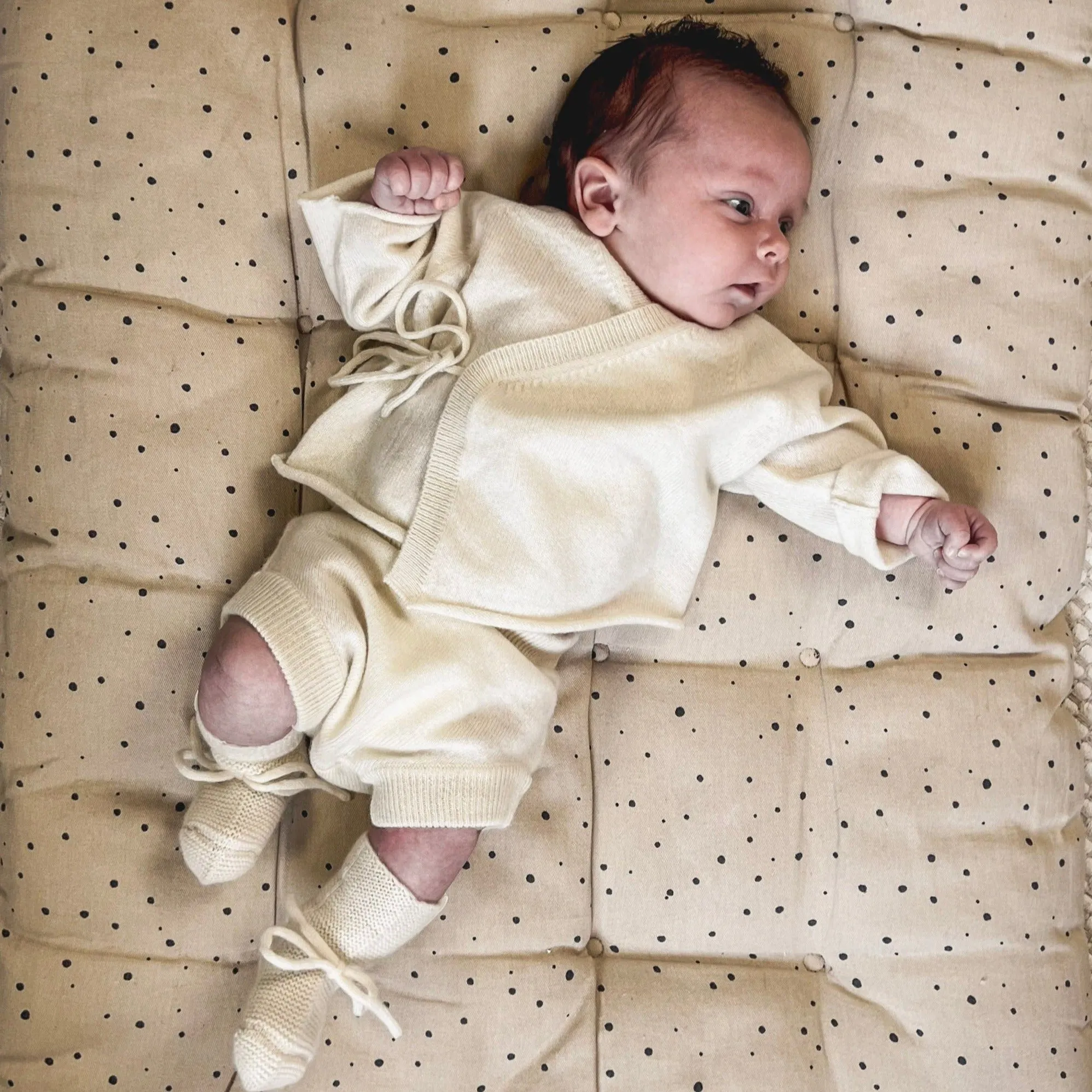 Premium Cashmere Top and Bloomer Set (Ivory)