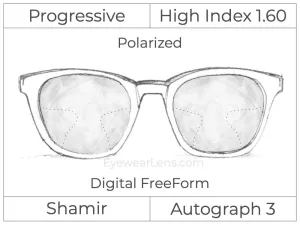 Progressive - Shamir - Autograph 3 - Digital - High Index 1.60 - Polarized