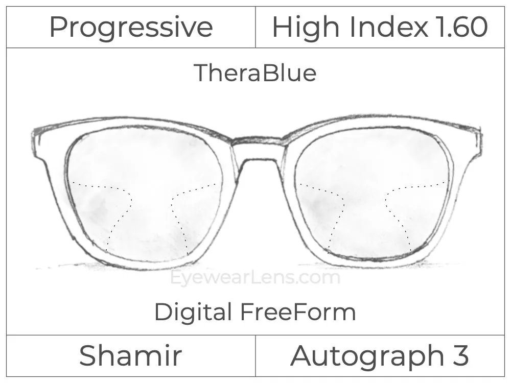 Progressive - Shamir - Autograph 3 - Digital - High Index 1.60 - TheraBlue