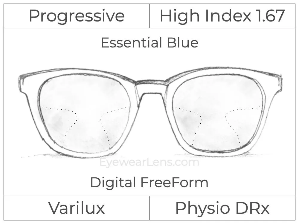Progressive - Varilux - Physio DRx - Digital - High Index 1.67 - Smart Blue Filter