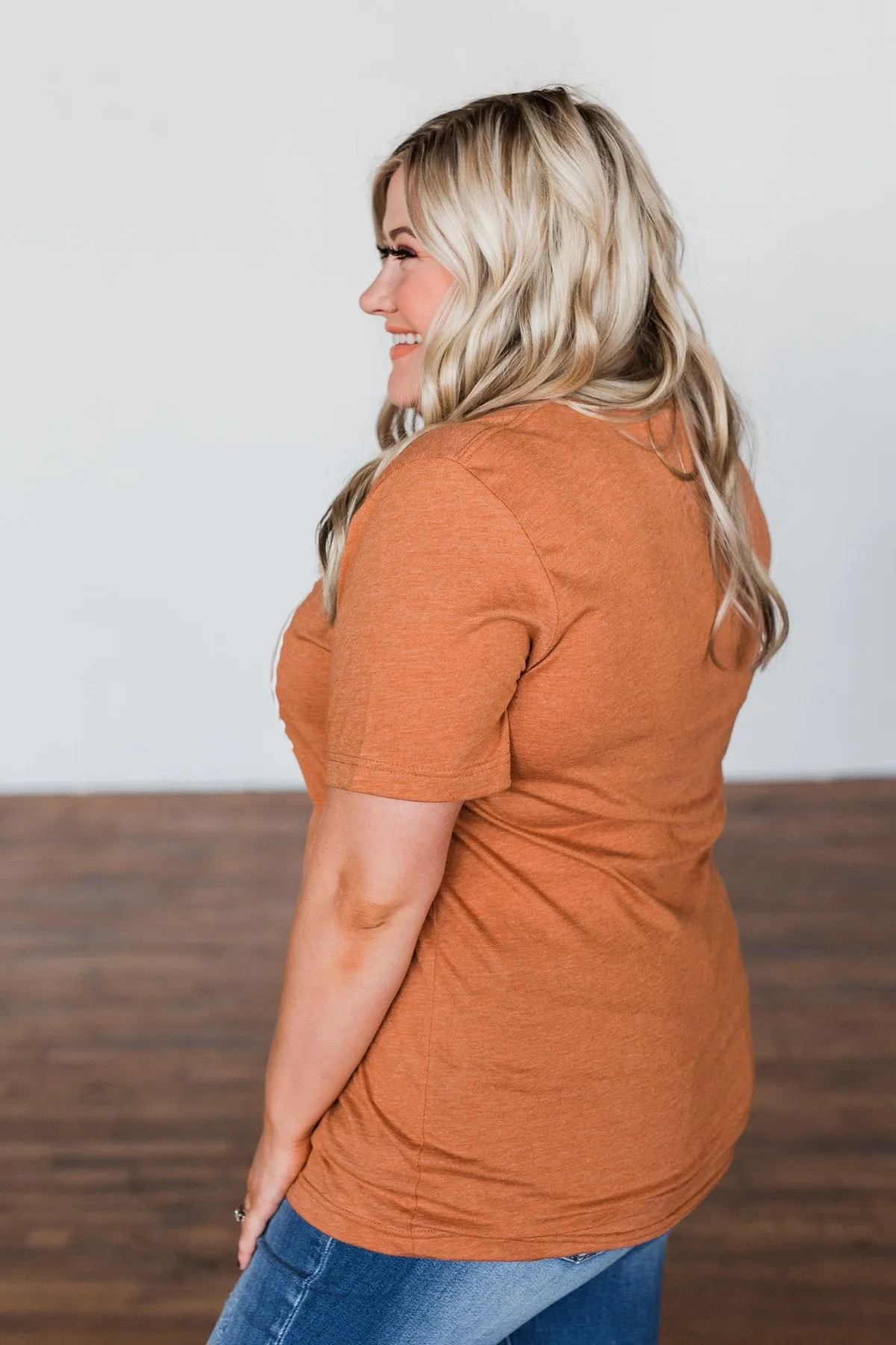 "Pumpkin Spice And Everything Nice" Graphic Tee- Burnt Orange