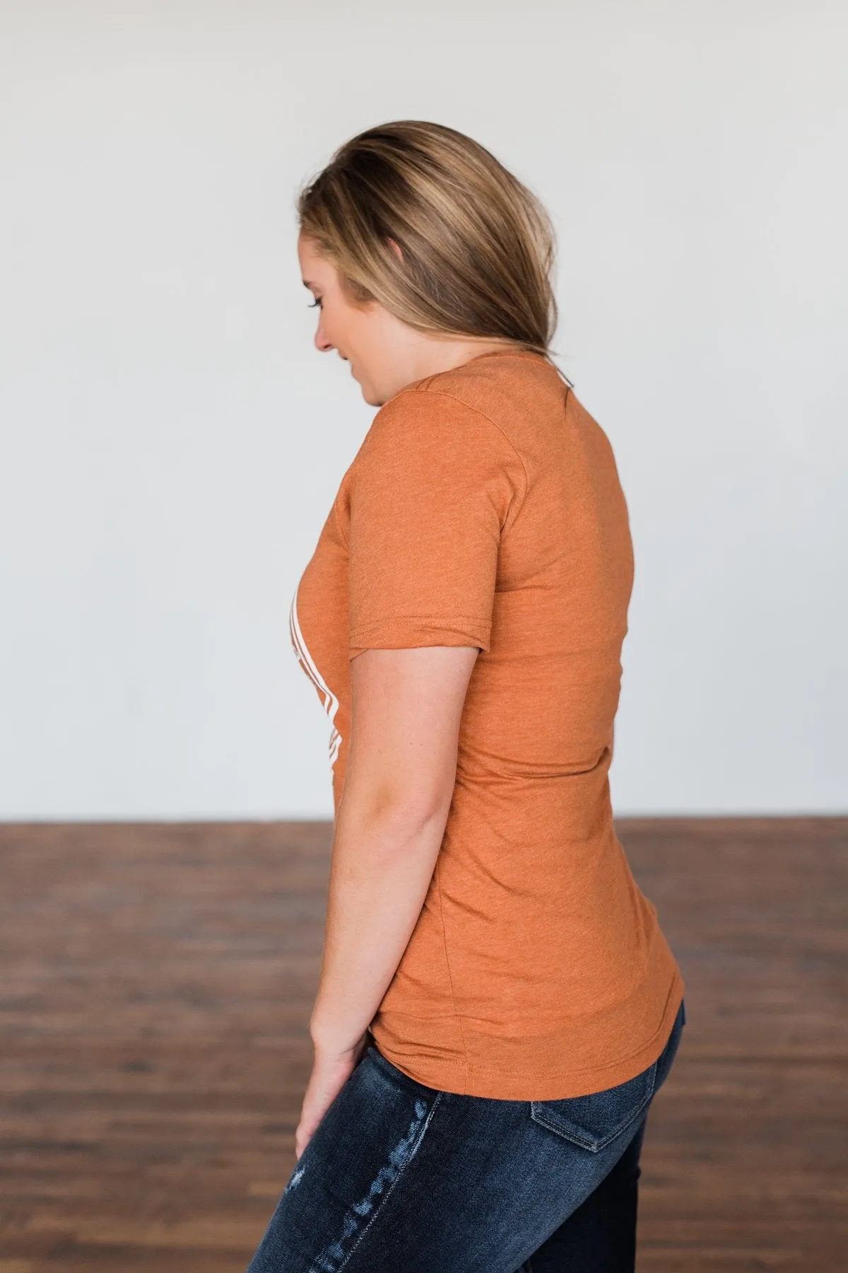 "Pumpkin Spice And Everything Nice" Graphic Tee- Burnt Orange