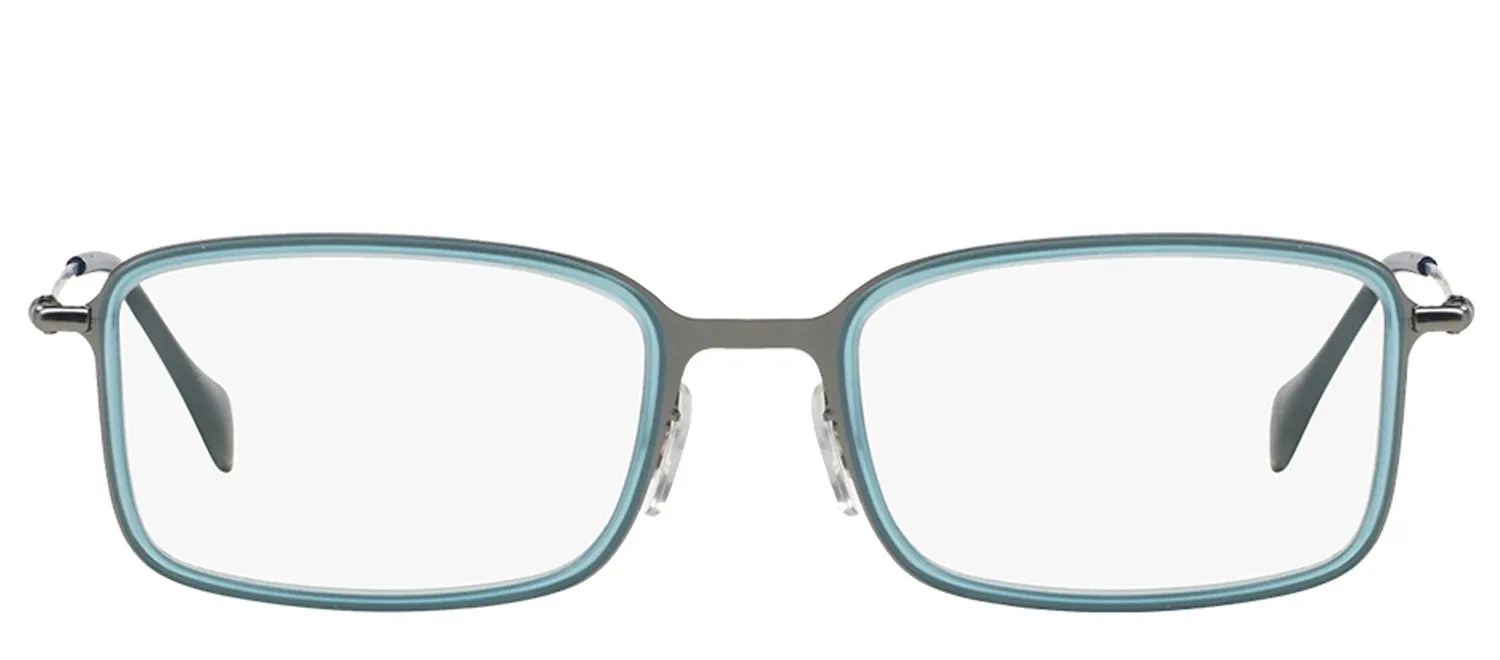 Ray-Ban RX 6298 2810 Rectangle Metal Gunmetal Eyeglasses with Demo Lens