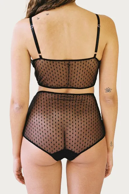 REISHI HIGH-WAISTED LACE KNICKERS