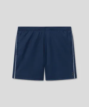 Retro Cotton Shorts w. Piping: Deep Ocean