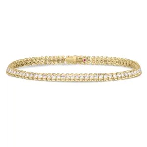 Roberto Coin 18k Yellow Gold Classic Ribbed Tennis Bracelet