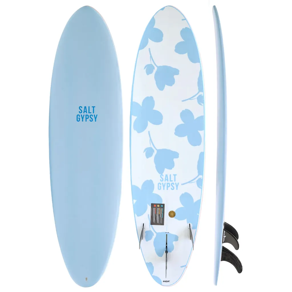 SALT GYPSY MID TIDE 6'4" BABY BLUE EPOXY SOFT 37L FCSII