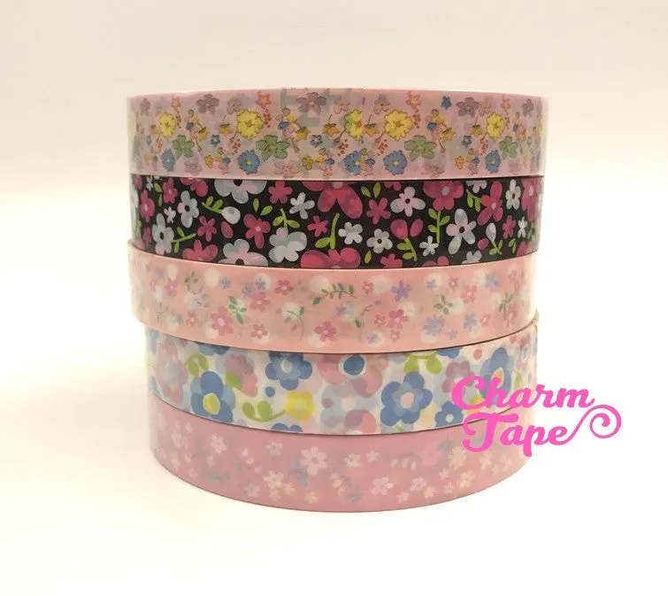 Shabby chic Floral Plastic Deco Tape PT4 25 meters