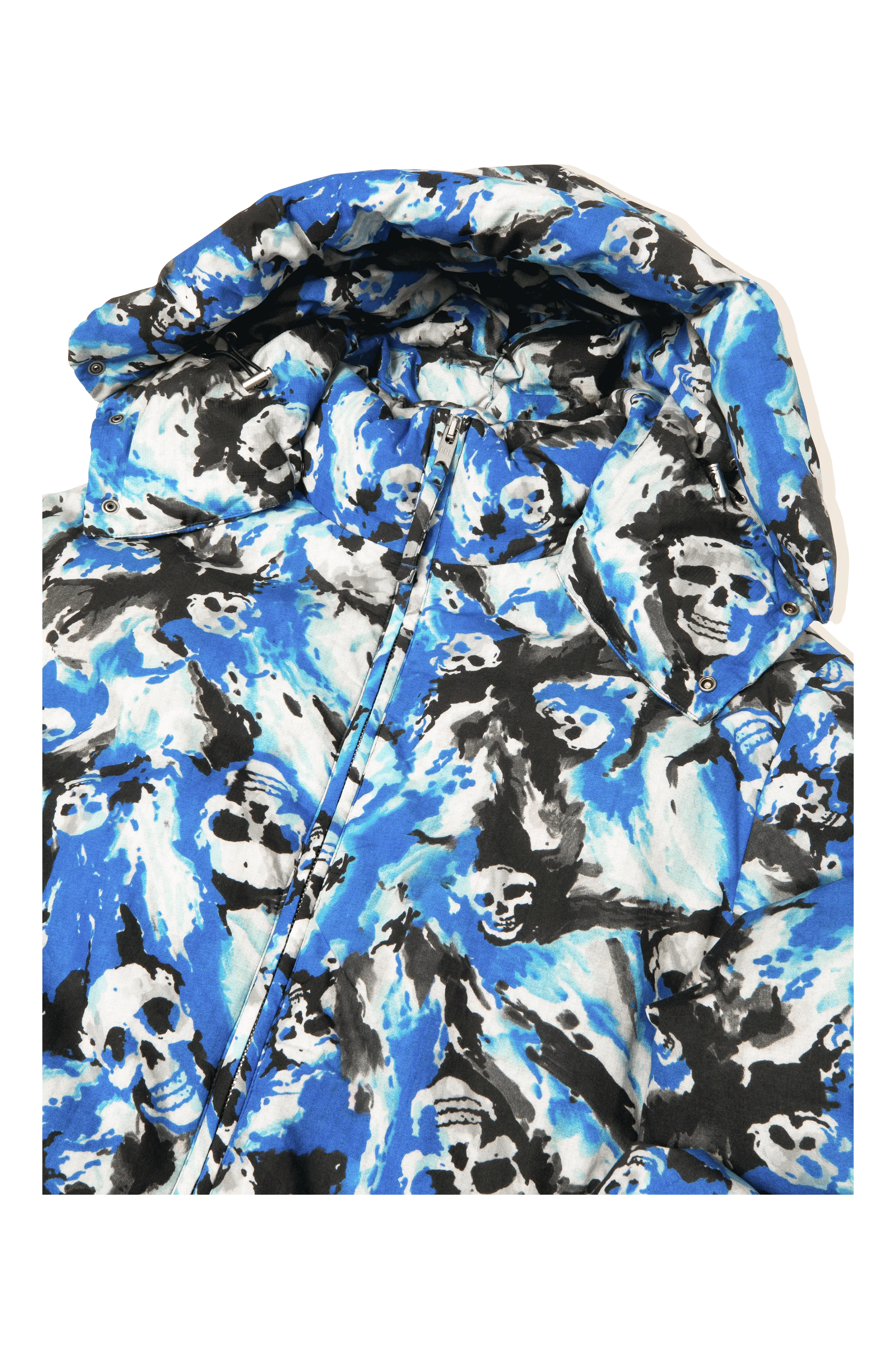Skull Puffer Jacket Woven