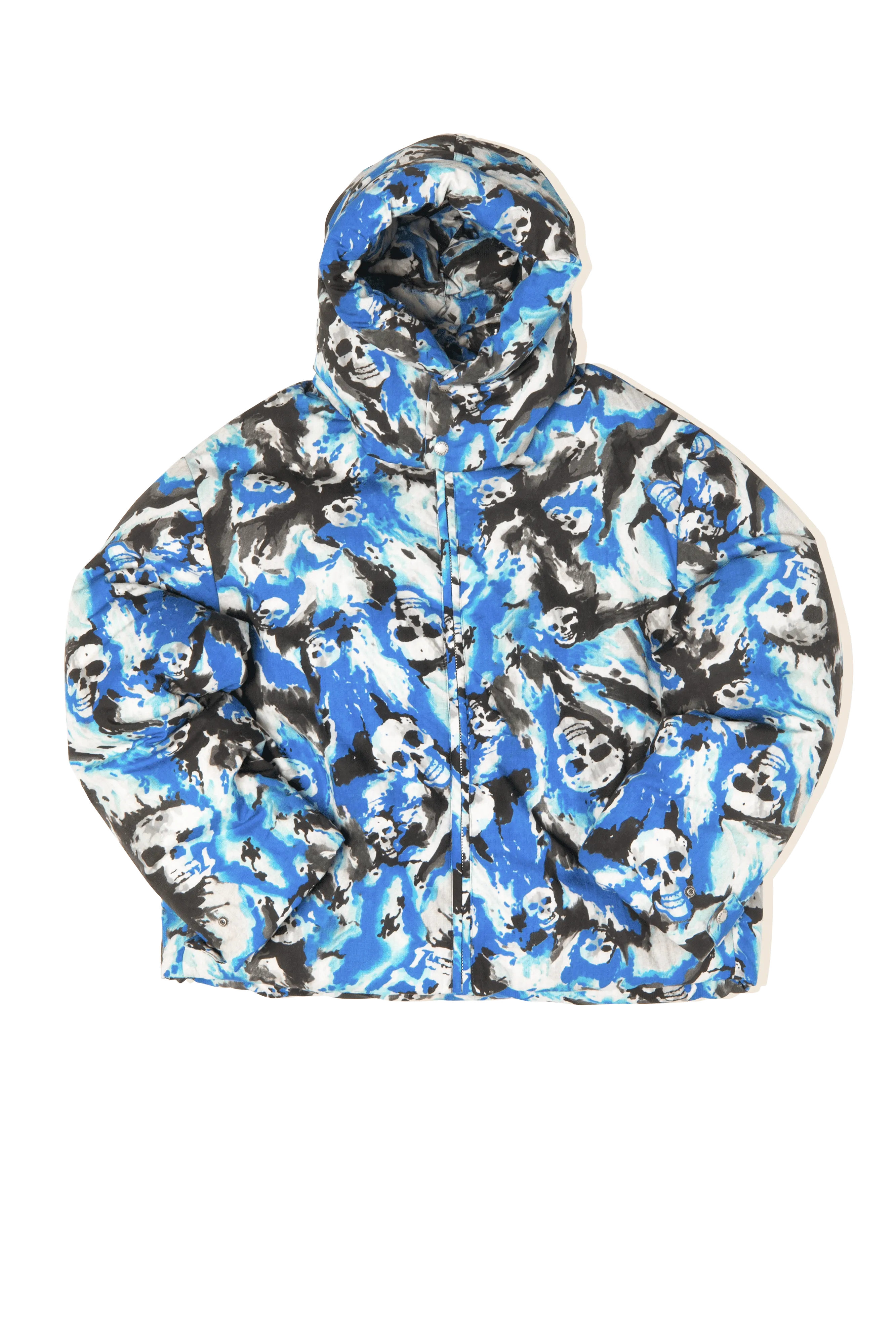 Skull Puffer Jacket Woven